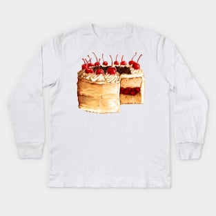 Vanilla Cherry Cake Kids Long Sleeve T-Shirt